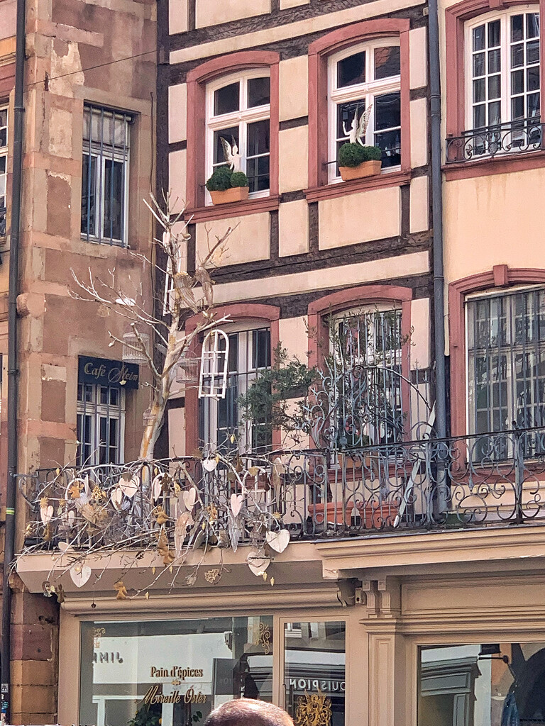 White hearts on the balcony.  by cocobella
