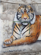 10th Apr 2023 - Tiger wall art, Chulia Street