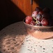 Grapes in copper bowl