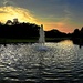 Sunset at the Hampton Park fountain 
