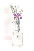 1st Jun 2023 - Vase with Lily of the Valley and Aquilegia
