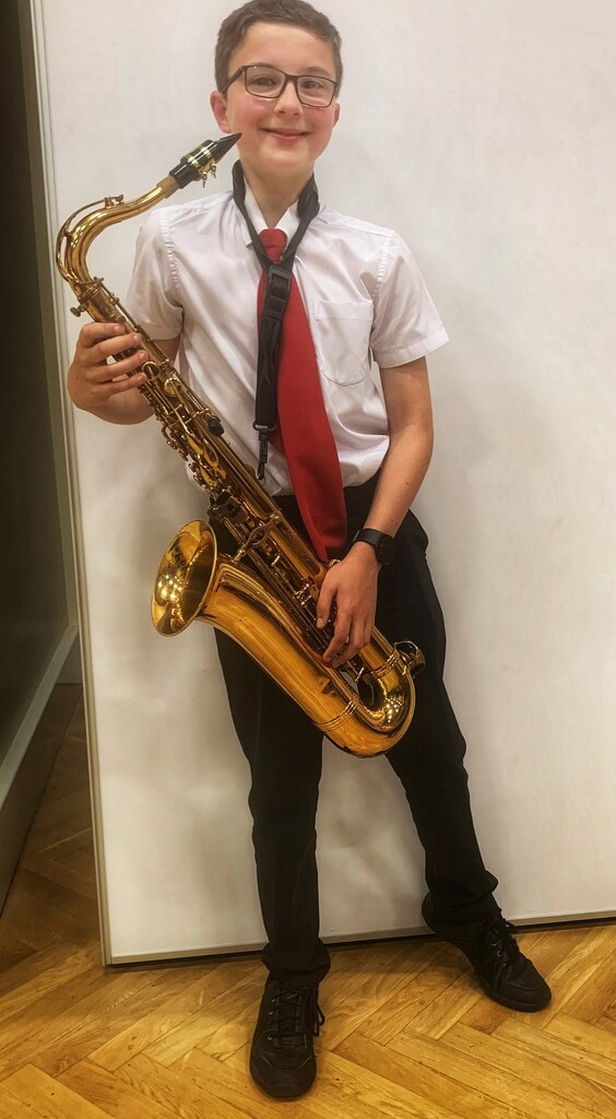 Ethan on the tenor saxophone. by billdavidson
