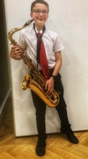 2nd Jun 2023 - Ethan on the tenor saxophone.