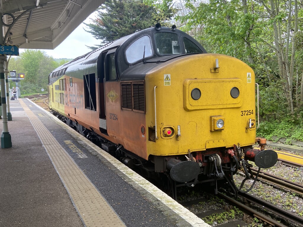 Class 37 locomotive at hove  by robboconnor