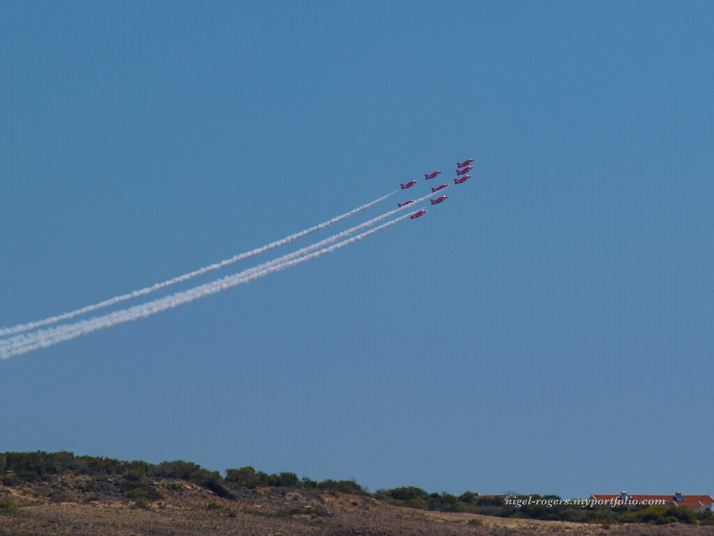 Red Arrows over the Mediterranean-6 by nigelrogers