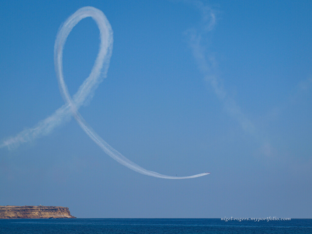Red Arrows over the Mediterranean-7 by nigelrogers