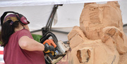 10th Jun 2023 - Our Friend At Work On Her Major Carving...
