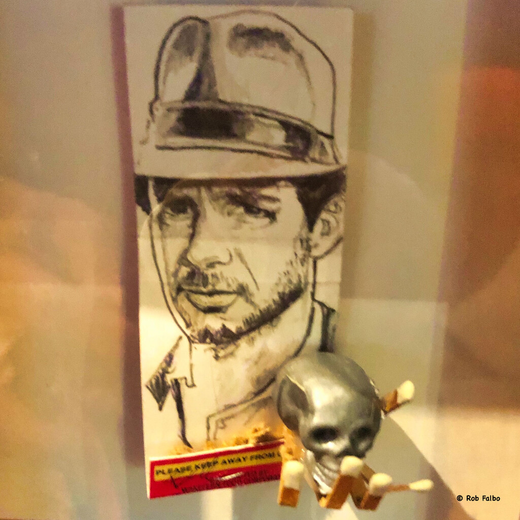 "Matchbook Art" ~ Indiana Jones by robfalbo
