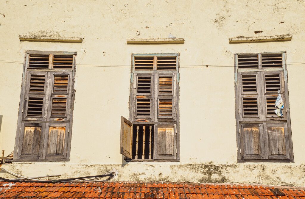 Three Wooden Shuttered Windows by ianjb21