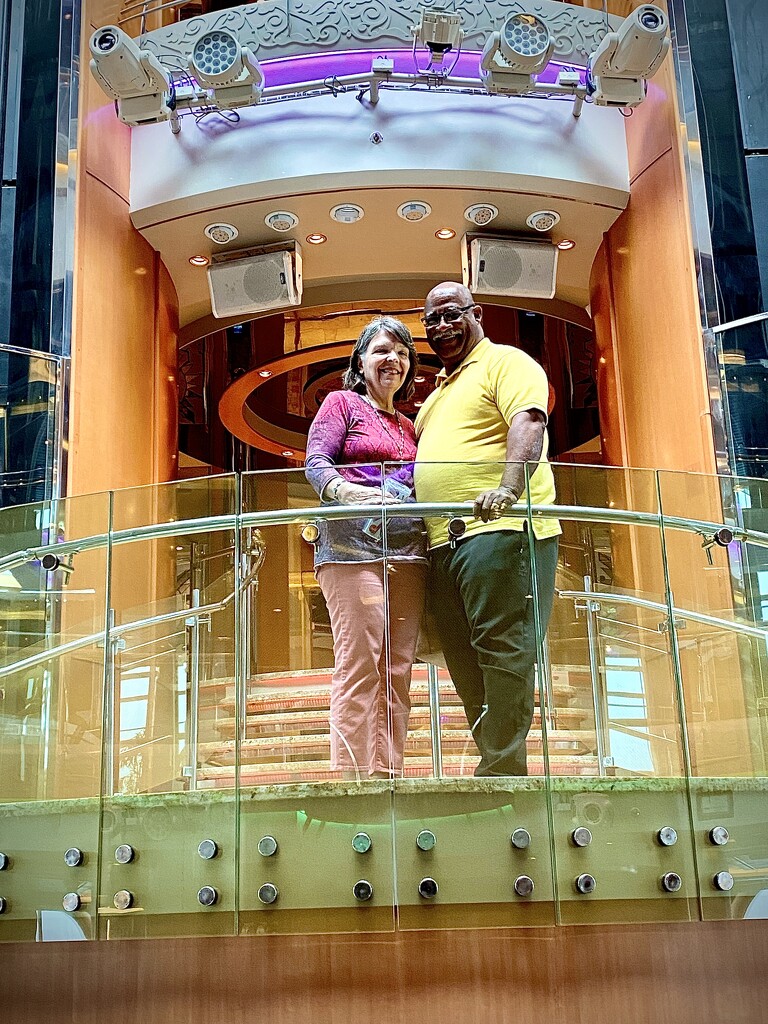 Wife and me on cruise  by ggshearron
