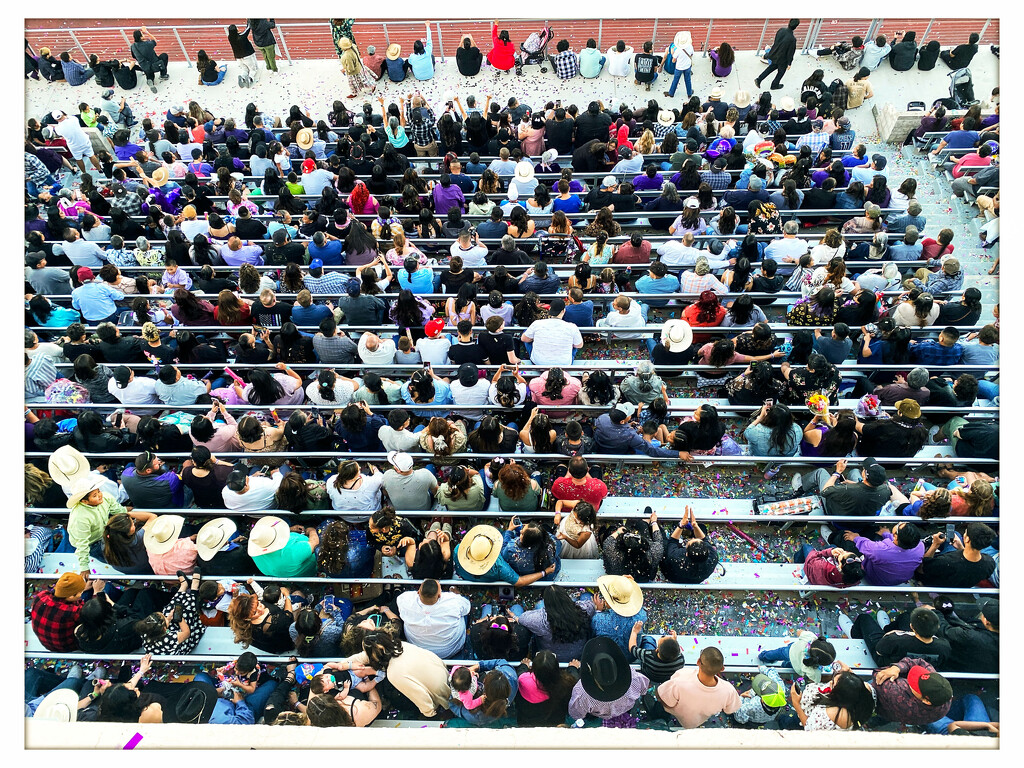 Graduation Confetti crowd by jeffjones