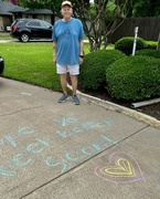 21st Jun 2023 - A chalk art get well message for Jerry
