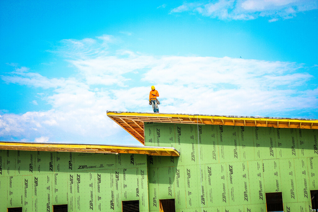 Worker on Roof by judyc57