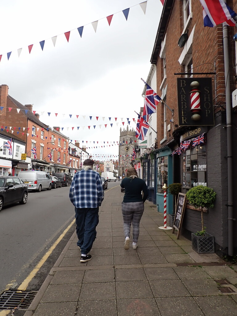Alcester High street dressed for the Coronation             by speedwell
