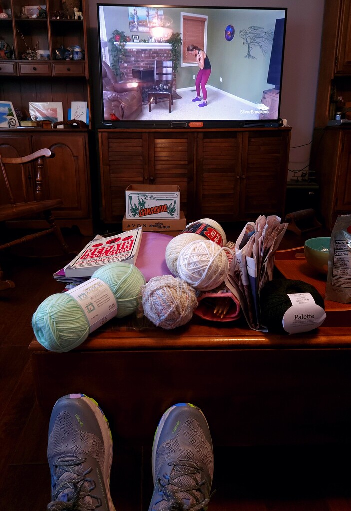 Does watching while knitting count as exercise? by randystreat