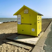 7th Jun 2023 - the little yellow hut on the beach