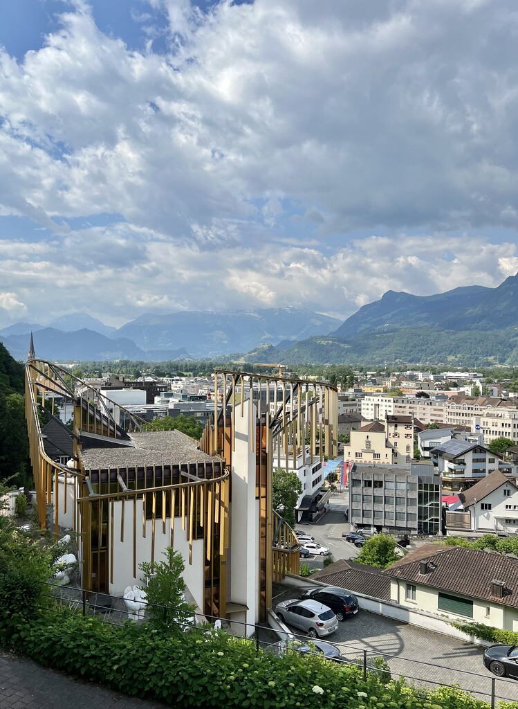 Liechtenstein Town Centre from Above by darrenboyj