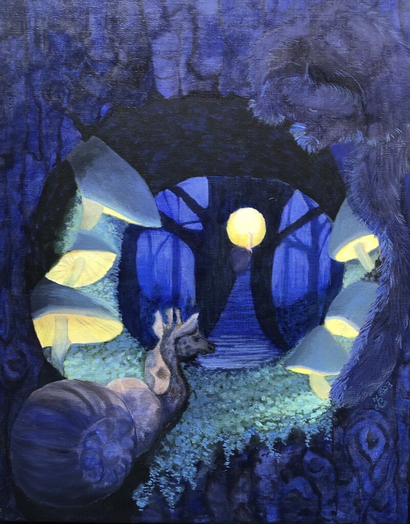 Fantasy forest scene by artsygang