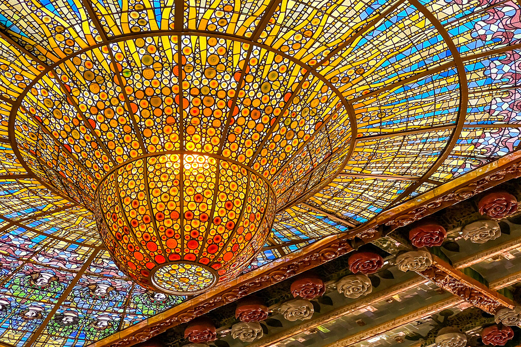 More of the music hall’s ceiling.  by kwind