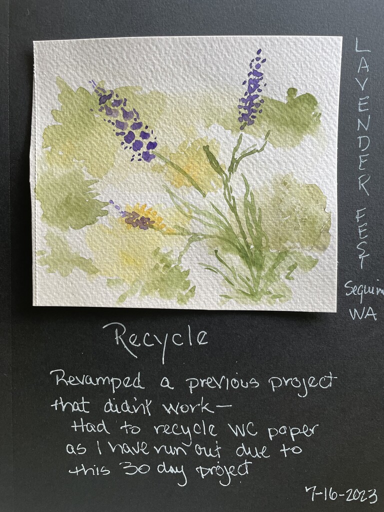 For World Watercolor Month Day 16  "Recycle" by theredcamera