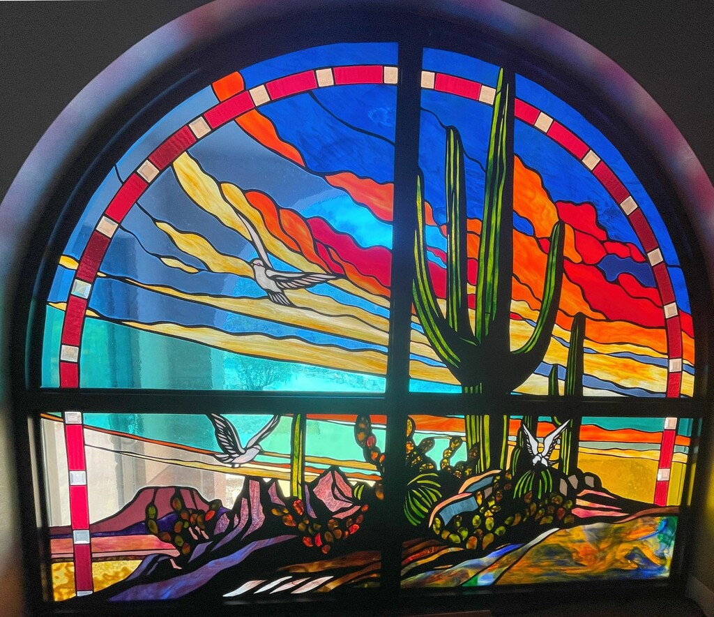 Jul 16 Cactus Stained Glass by sandlily