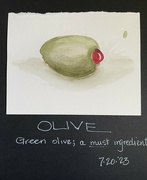 20th Jul 2023 - World Watercolor Month Day 20   "Olive"