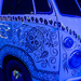 Custom paint on VW bus captured at night by frodob