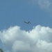 Airplane flying through by 520