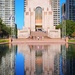 “Pool of Reflection” at the Anzac War Memorial Sydney.  by johnfalconer