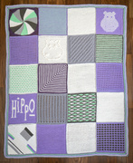 29th Jul 2023 - Tunisian Holiday Sampler Blanket - Purple Hippo Edition