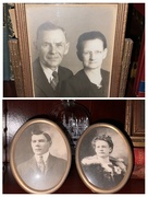 30th Jul 2023 - My grandparents Wedding portraits below, 50th wedding anniversary above.