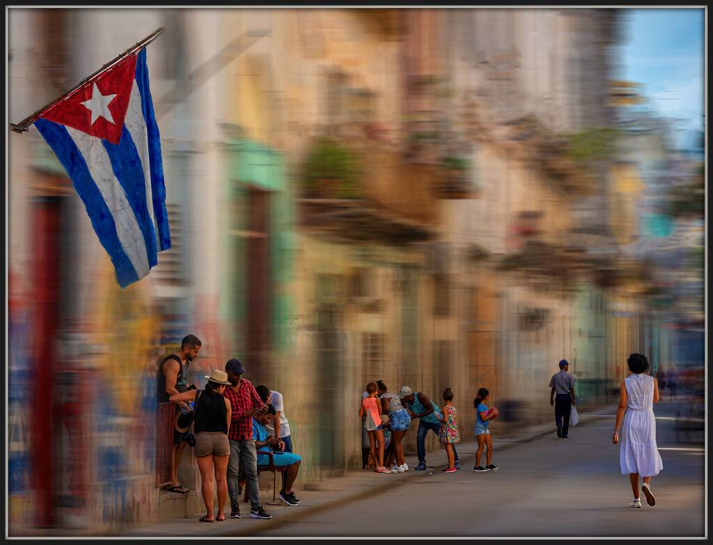 A busy street in Havana. by ludwigsdiana