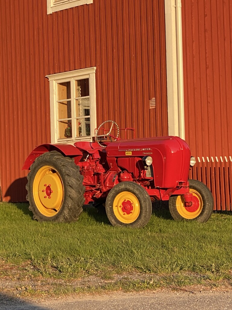 Red Farmhouse. Red Tractor by clay88