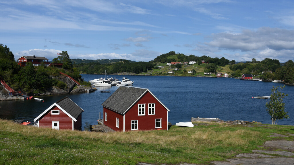 Red cabins by clearlightskies