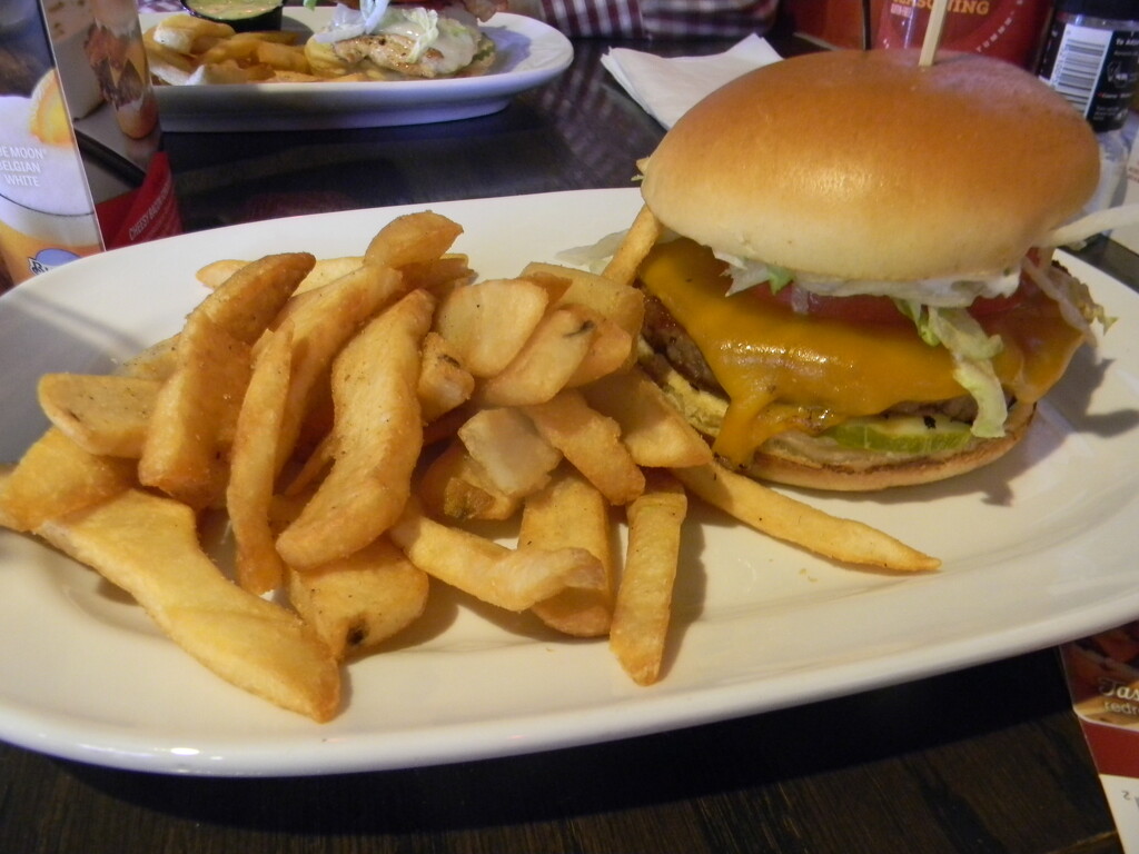 Impossible Cheeseburger and Fries at Red Robin  by sfeldphotos