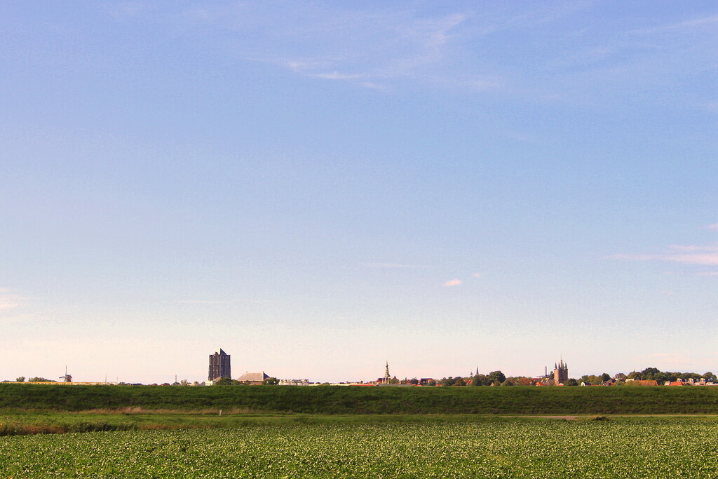 Skyline of the city Zierikzee.  by pyrrhula