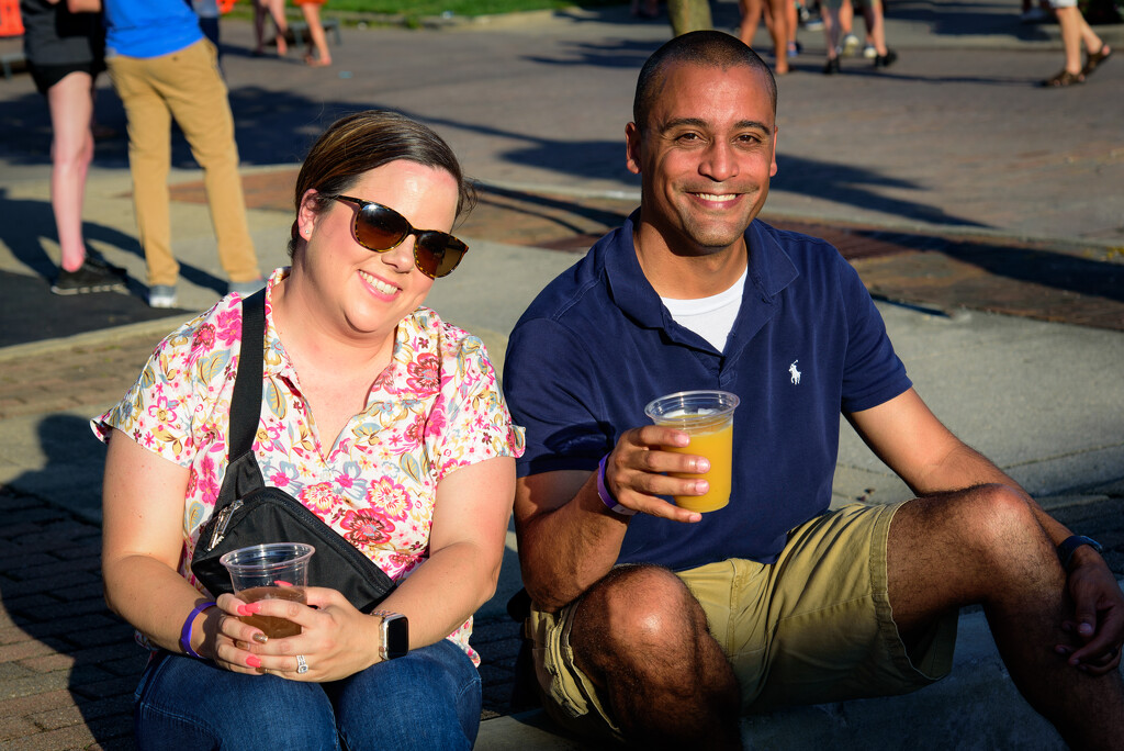Couple enjoys a brew @ Uptown Untapped event by ggshearron