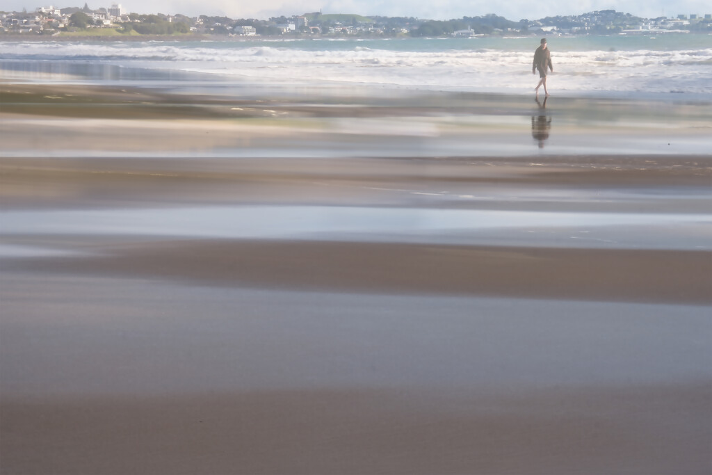 Walking on the beach by dkbarnett