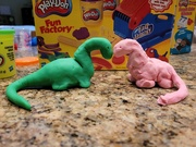 7th Aug 2023 - Play-Doh dinosaurs in love