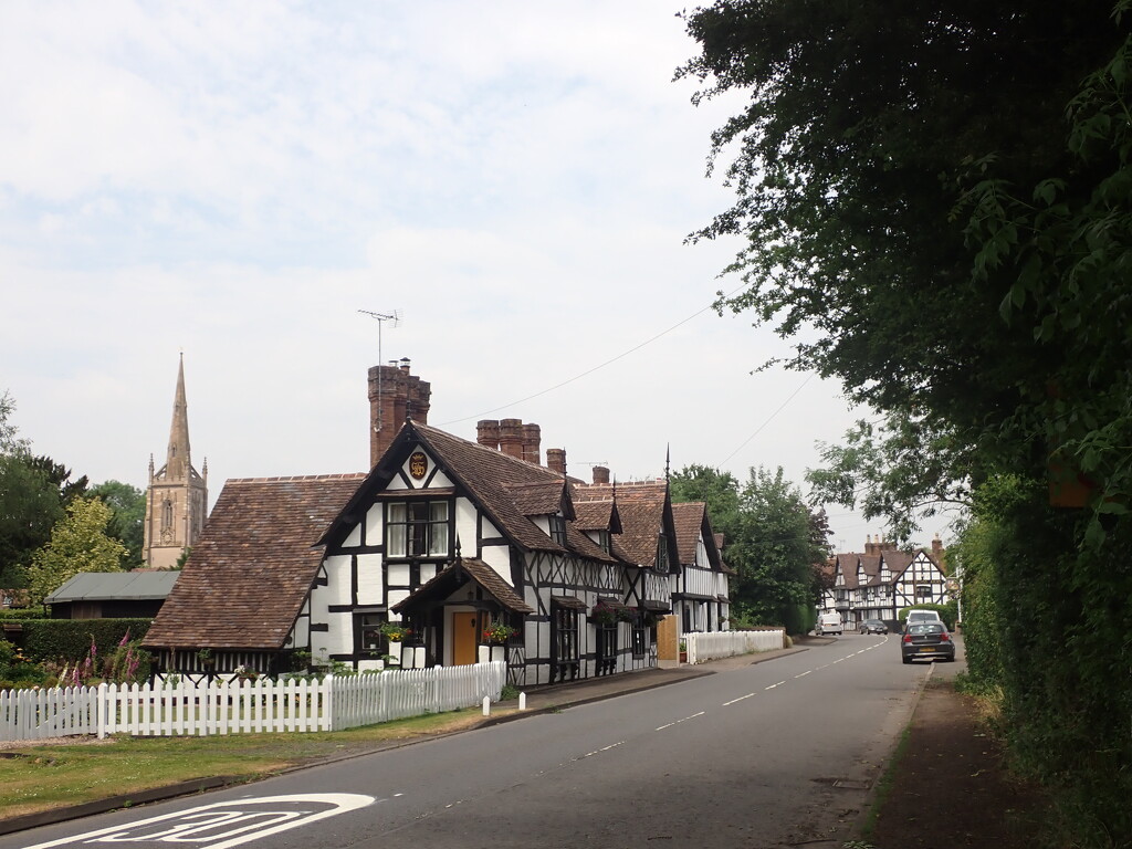 Ombersley main street and church by speedwell