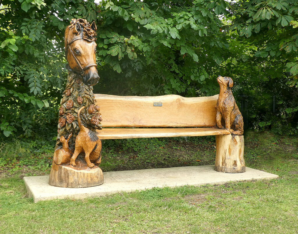 Carved Village Seat . by wendyfrost
