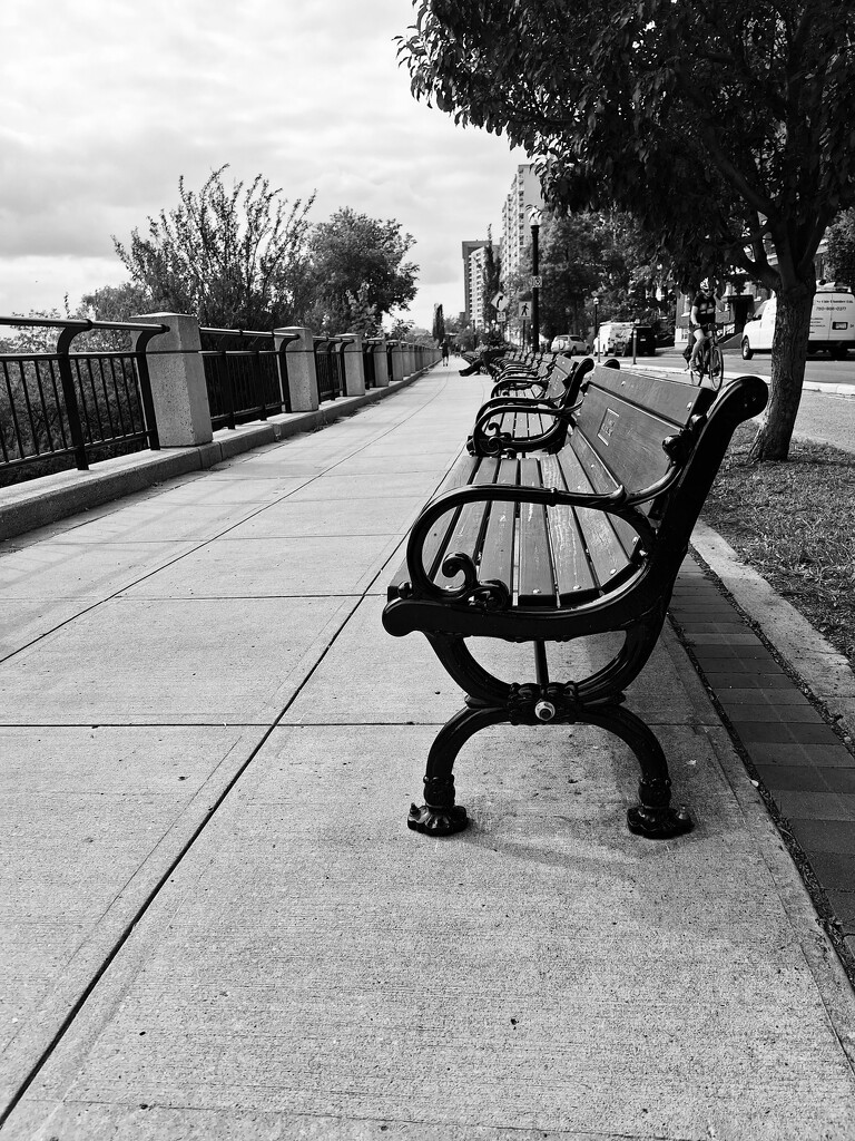 Edmonton In Black and White....Have a Seat by bkbinthecity
