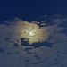 Three-quarter moon and clouds by congaree