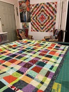 27th Aug 2023 - Finishing the colorful plaid quilt