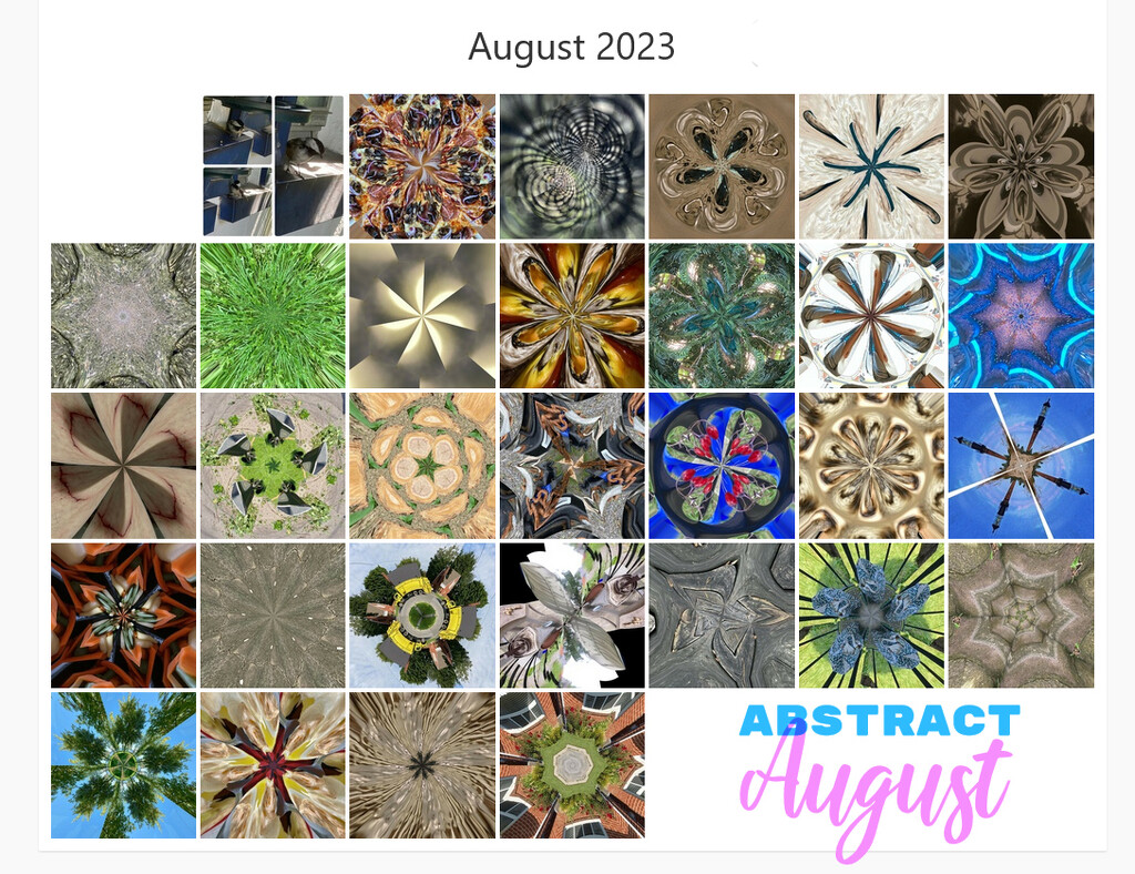 Abstract August Calendar by spanishliz