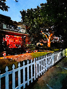 1st Sep 2023 - Watercolor photo, night scene, old Charleston neighborhood