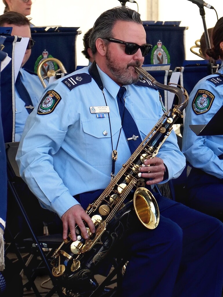 NSW Police Big Band saxophonist.  by johnfalconer