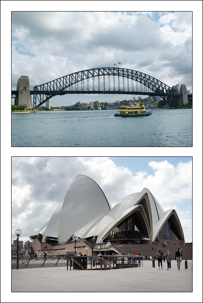 Sydney Harbour Bridge and the Opera House by onewing