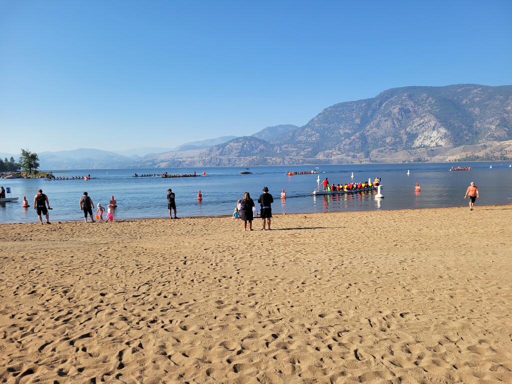 Dragon Boat Races on a Lake by kimmer50