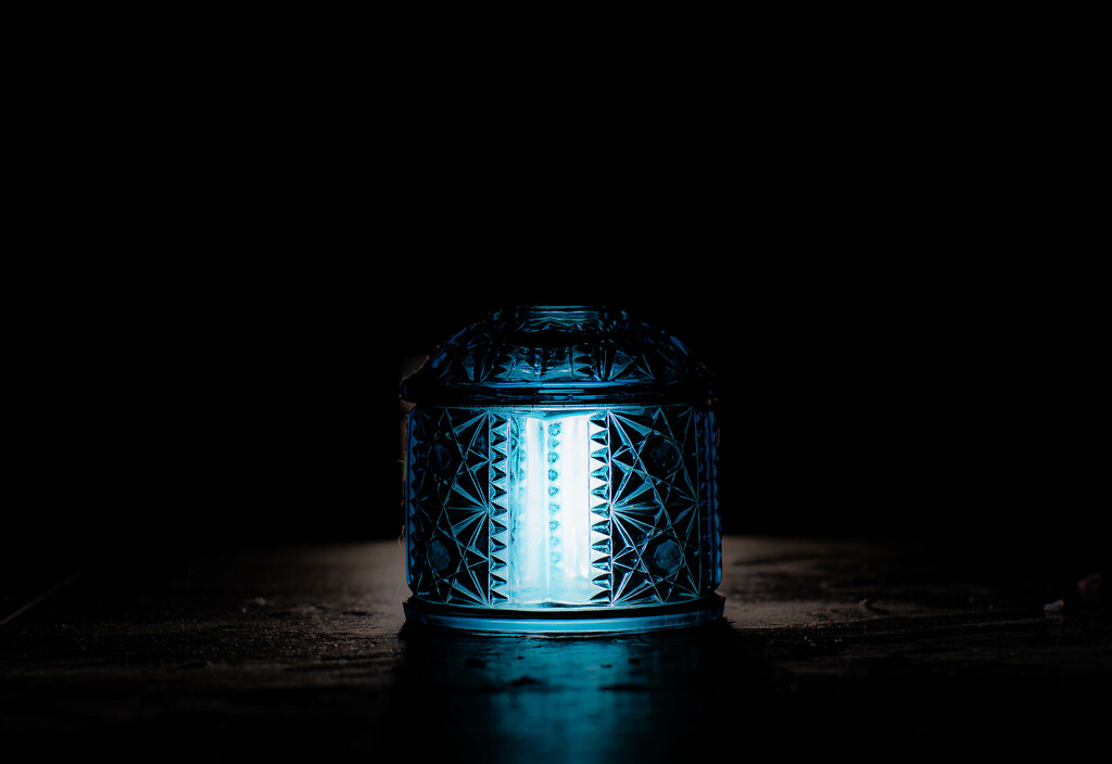 Blue glass backlit by darchibald